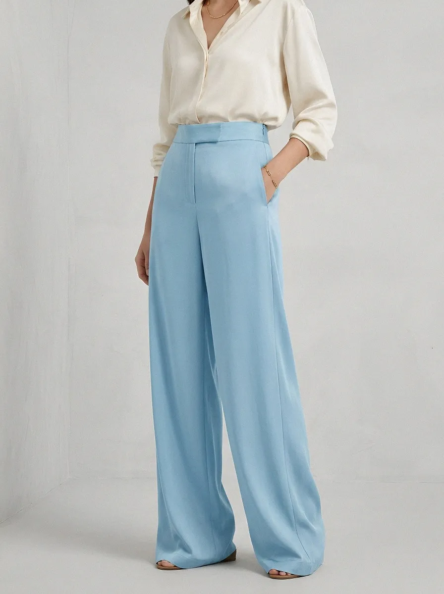 High-Waist Women's Wide-Leg Trousers