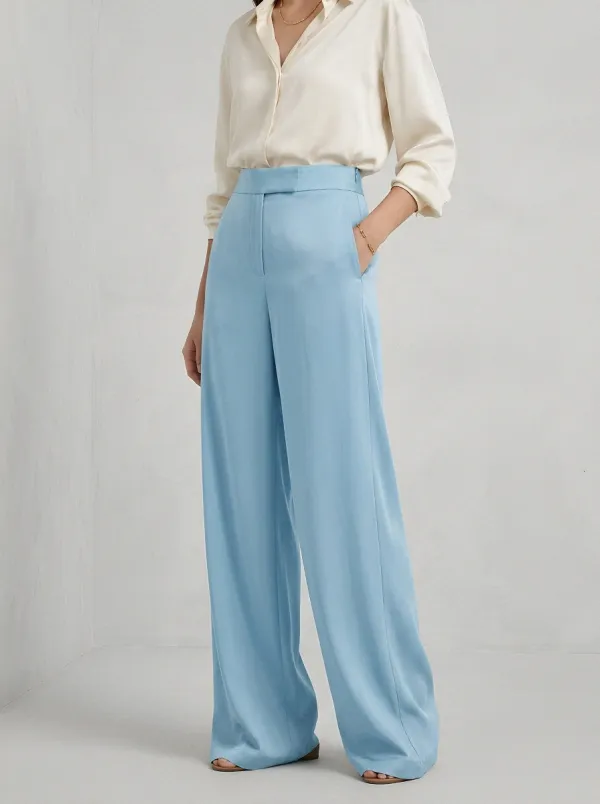 High-Waist Women's Wide-Leg Trousers