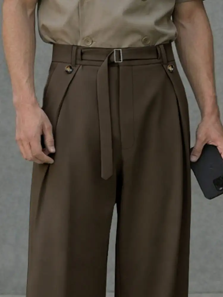 Belted Wide Leg Trousers