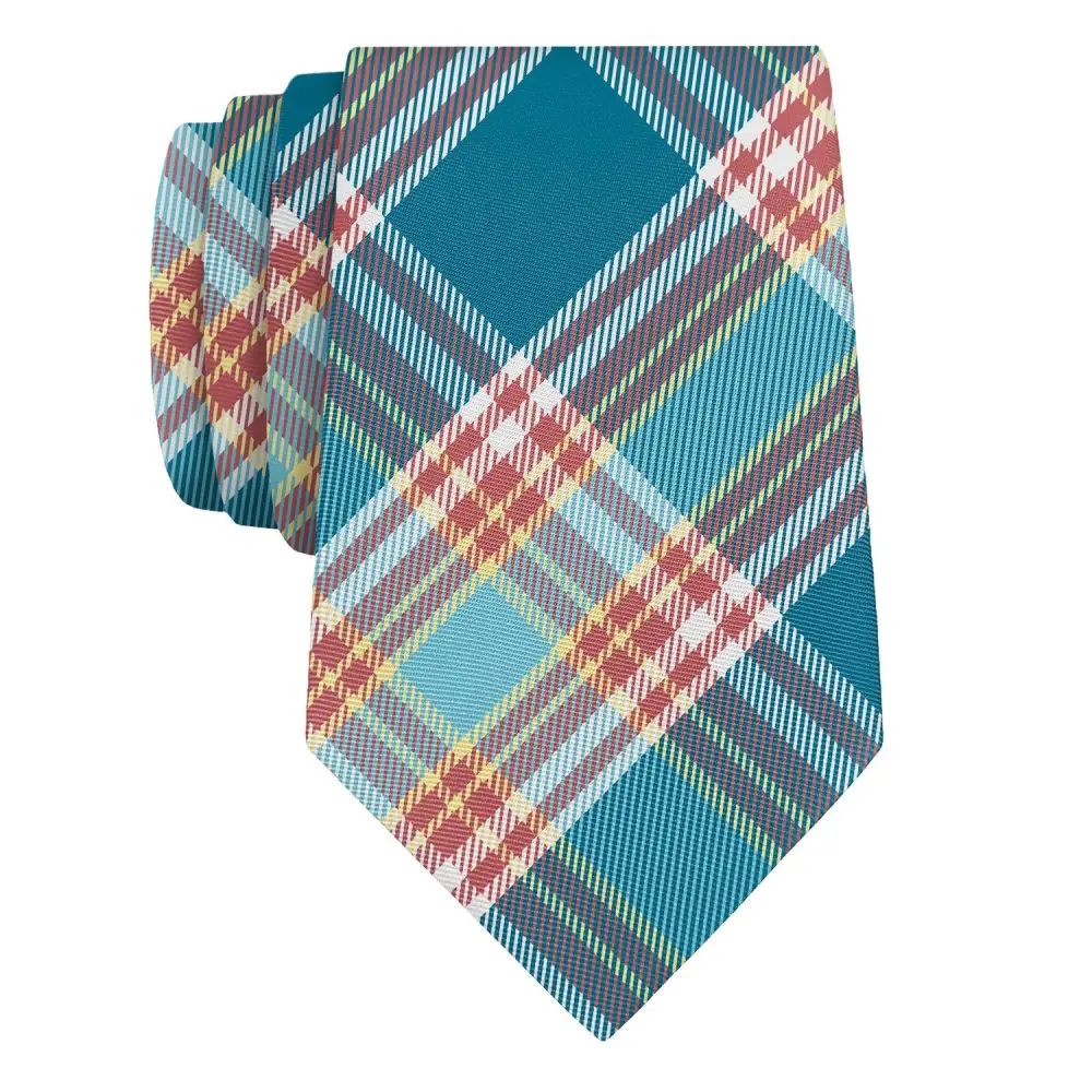 Refined Plaid Design Necktie