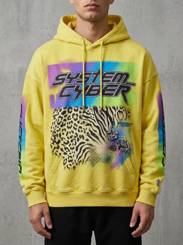 Unisex Streetwear Leopard Rose Hoodie
