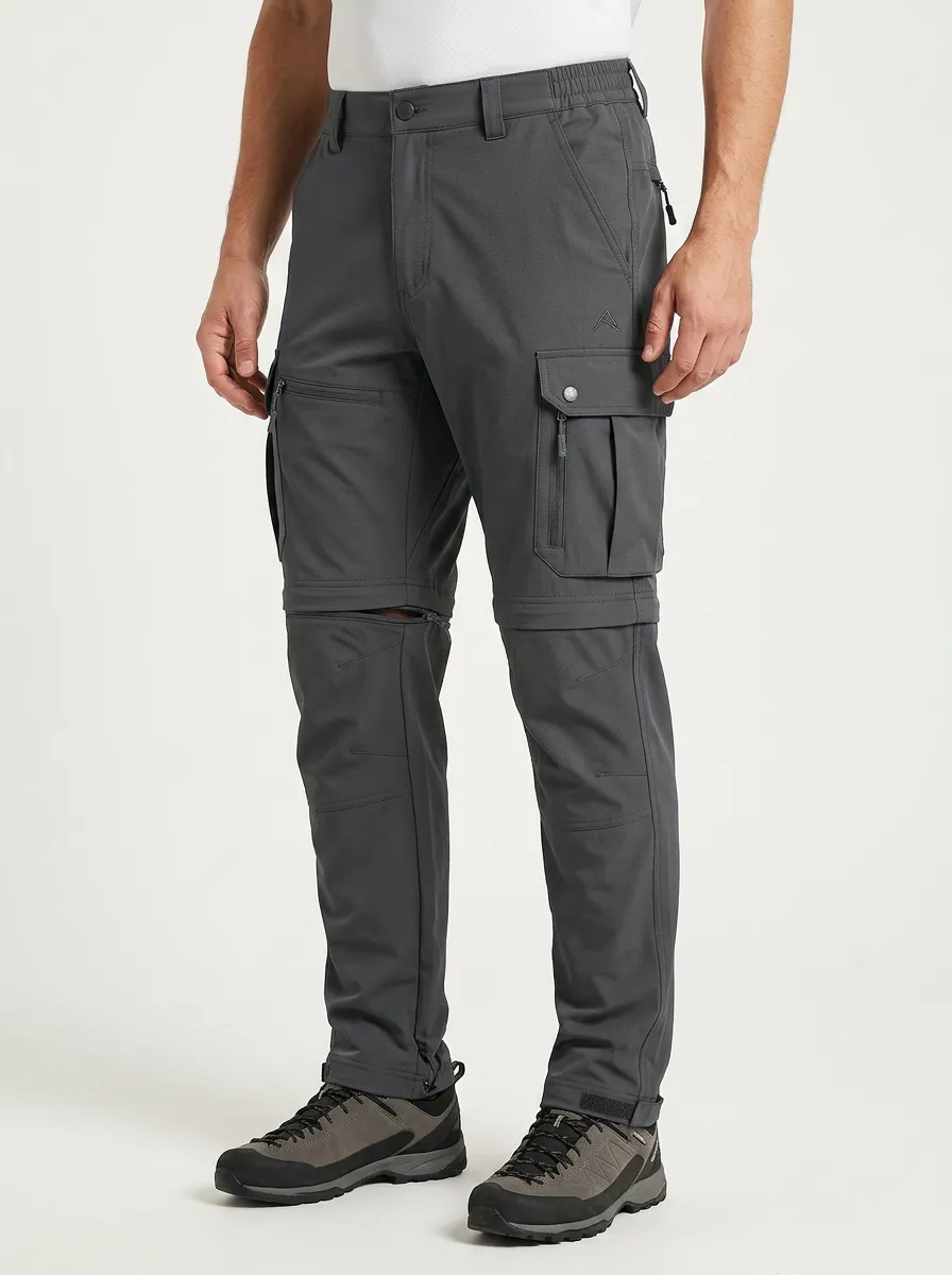 Men's Frontier Utility Multi-Pocket Waterproof Zip-Off Tactical Cargo Pants