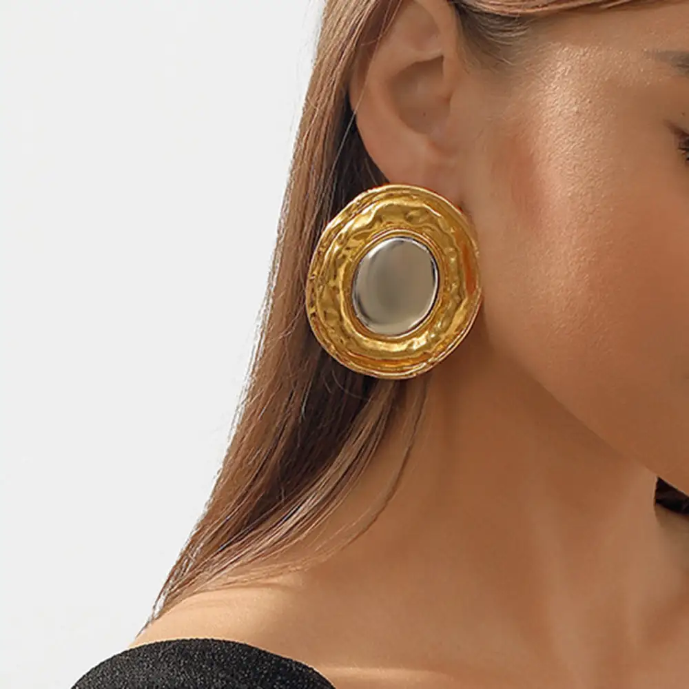 Clean Line Retro Statement Earrings
