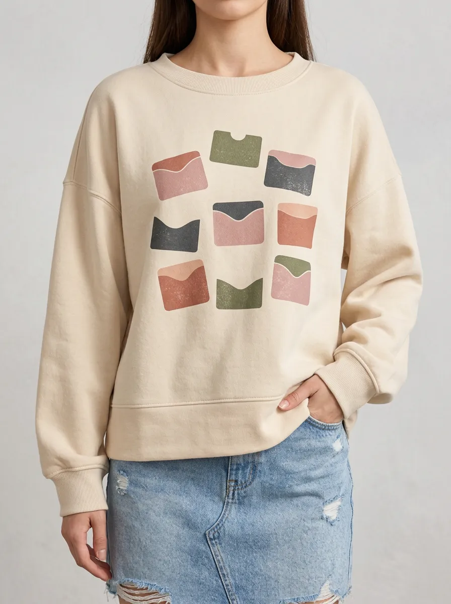 Illustrated Minimal Envelope Illustration Women's Hoodie