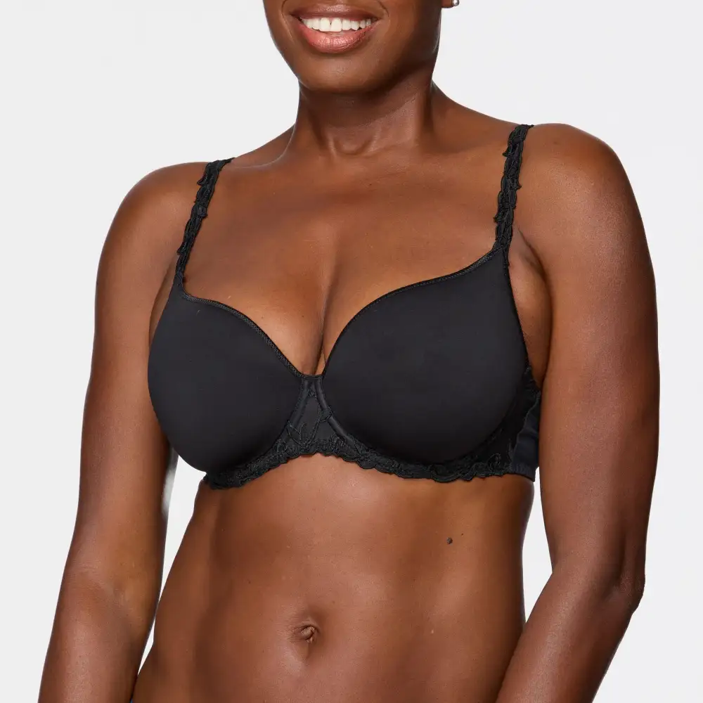 Women's Plunge Underwire Spacer Seamless Multiway Guipure Lace Embroidery Mesh Bra