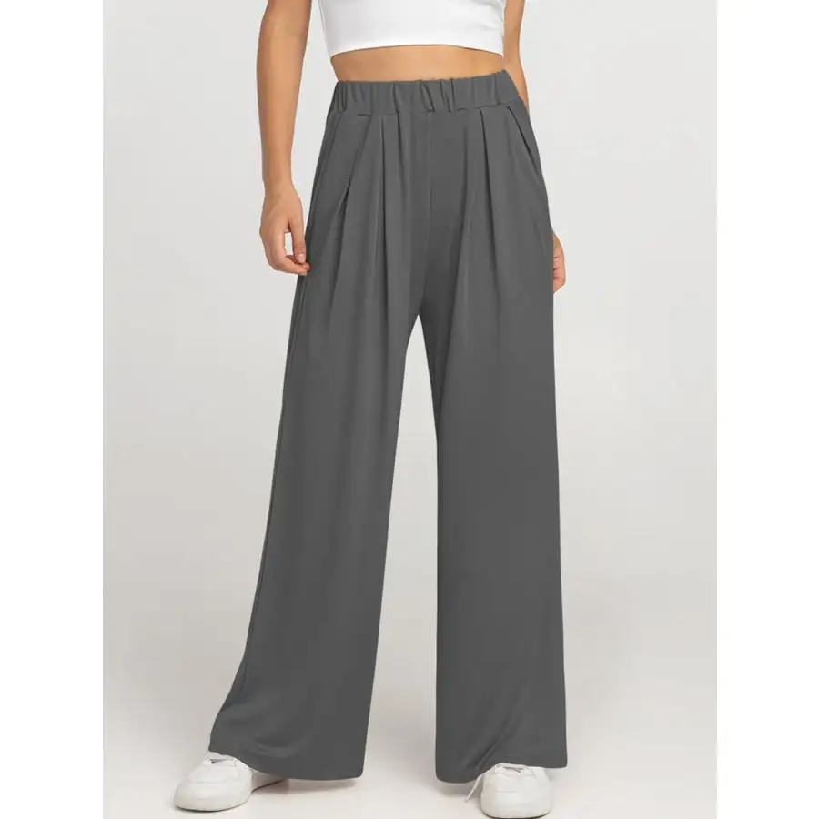 Weekend Elastic Waist Wide Leg Pants