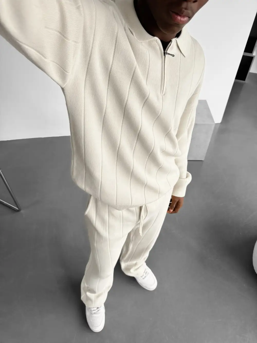 Relaxed Knit Sweatshirt