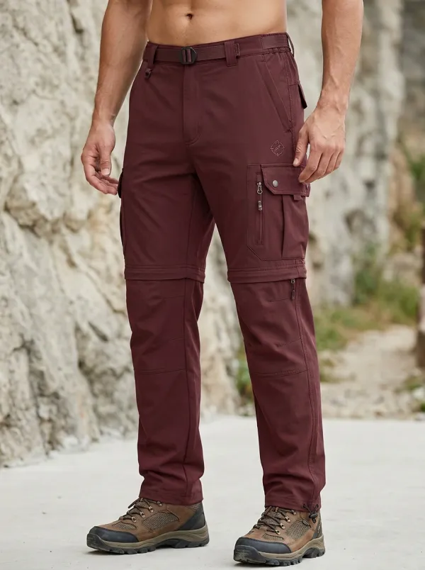 Men's Outback Outdoor Multi-Pocket Waterproof Zip-Off Tactical Cargo Pants