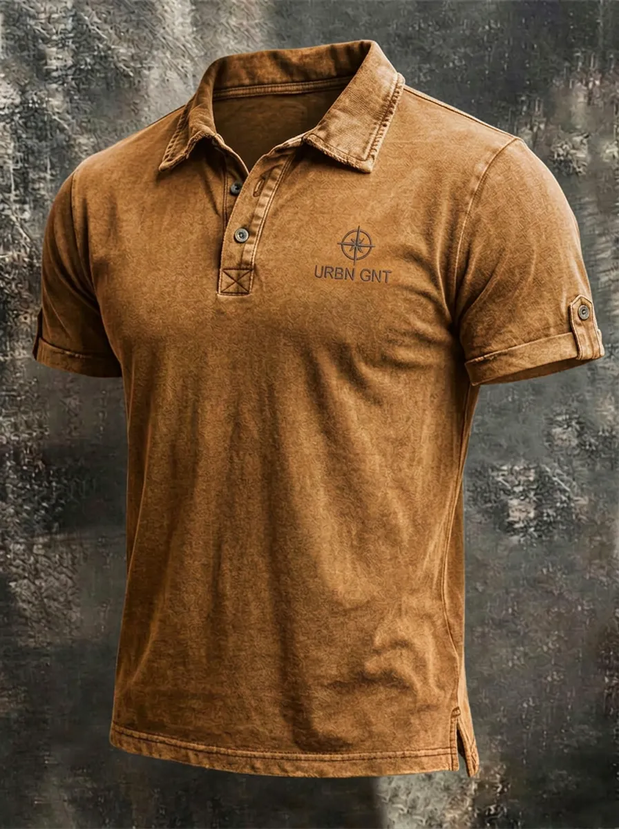Compass-Detail -Detail Men's Polo Shirt