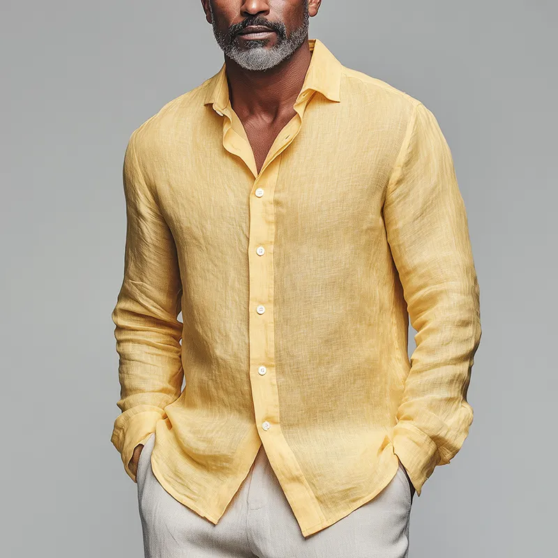 Easy Collar Linen Shirt