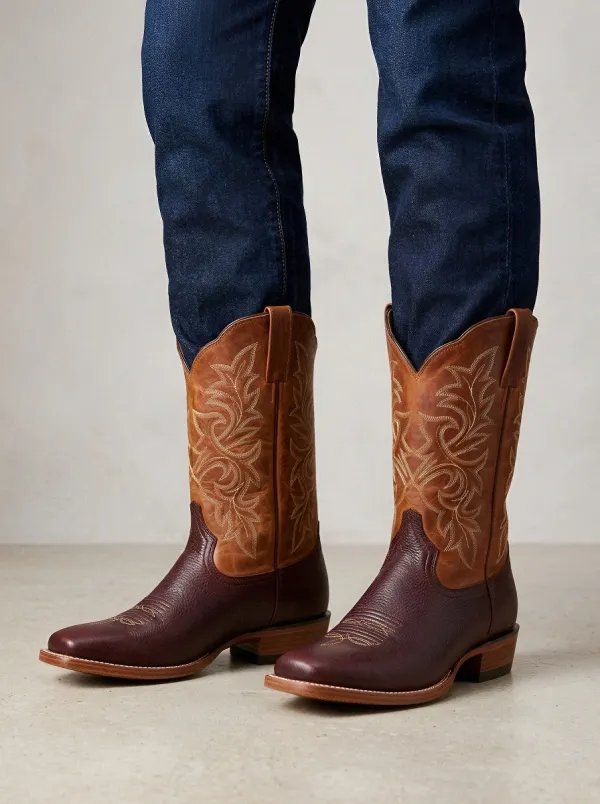 Unisex Pointed Toe Embroidered Western Boots