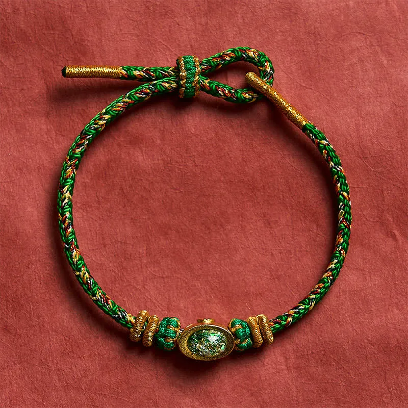 Color Hand Woven String Ingots And Plum Bracelet
