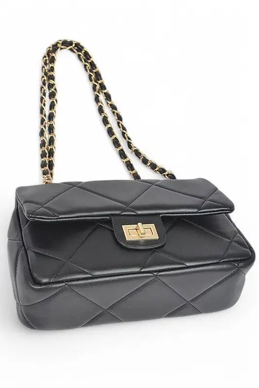 Quilted Twist Shoulder Bag