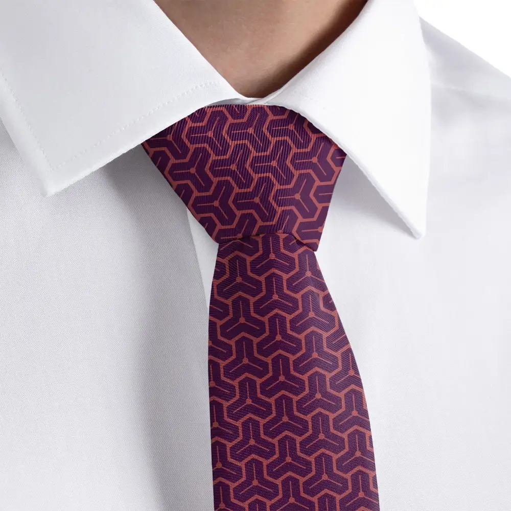 Polished Geometric Style Necktie