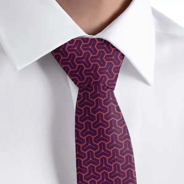 Polished Geometric Style Necktie