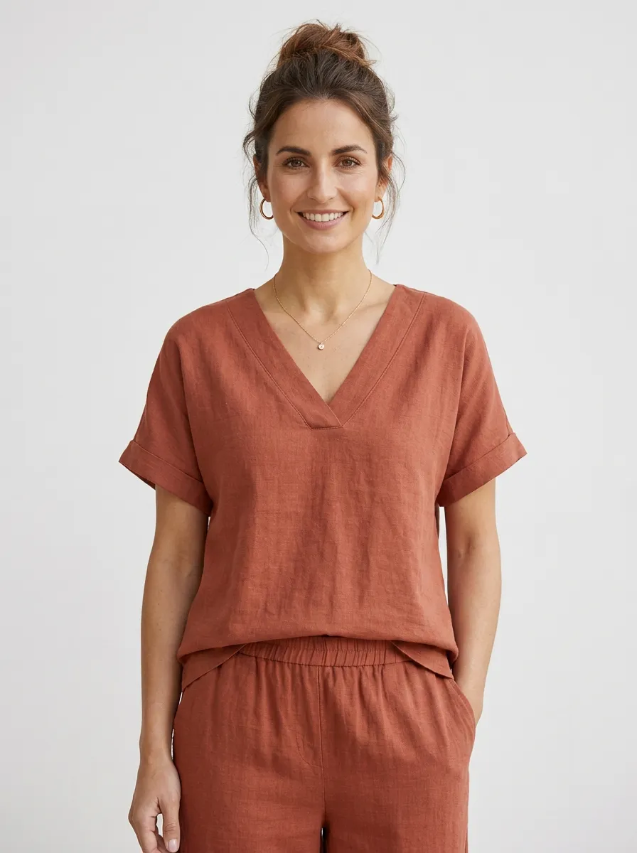 Everyday Short-Sleeve Women's V-Neck Shirt