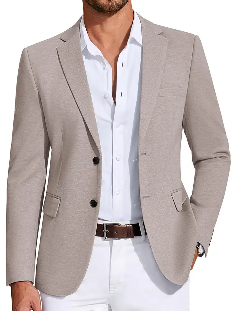 Warm Business Casual Two Buttons Suit Jacket Blazer