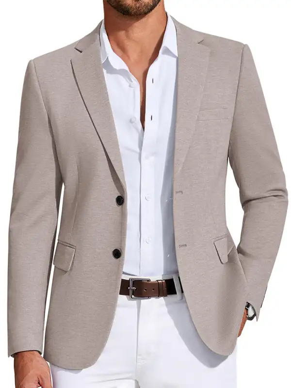 Warm Business Casual Two Buttons Suit Jacket Blazer