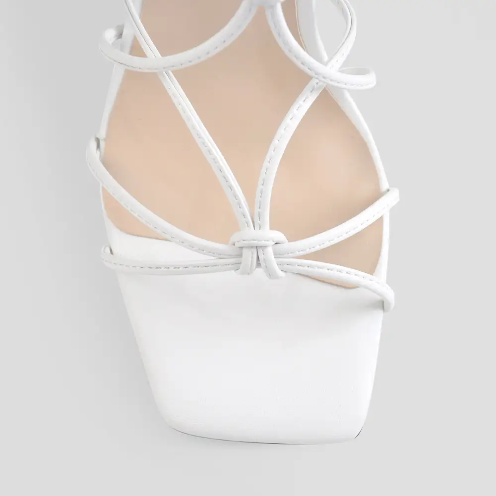 Crisscross Gladiator Strappy Chunky Heel Sandals