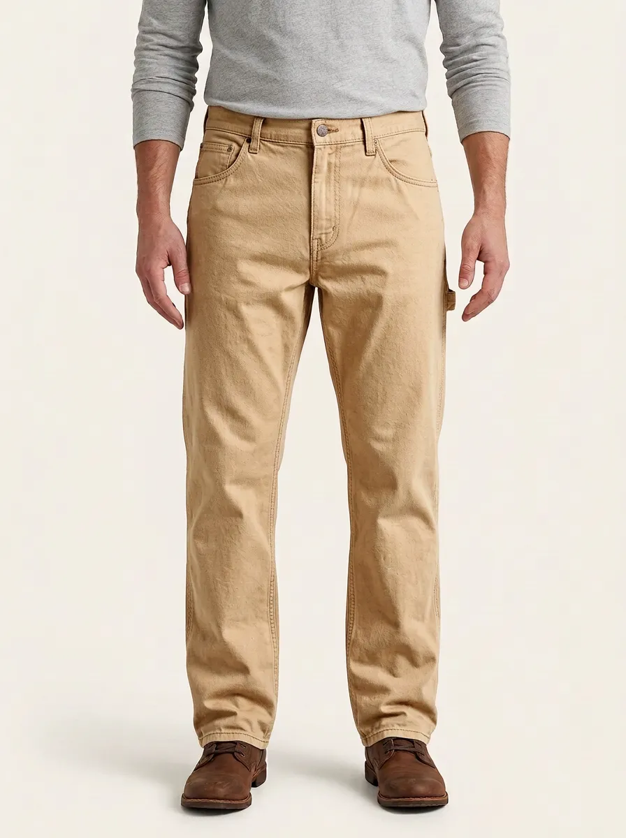 Wash Straight Leg Jeans