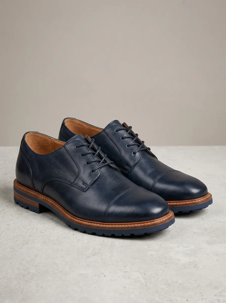 Men's Refined Cap-Toe Oxford Dress Shoes