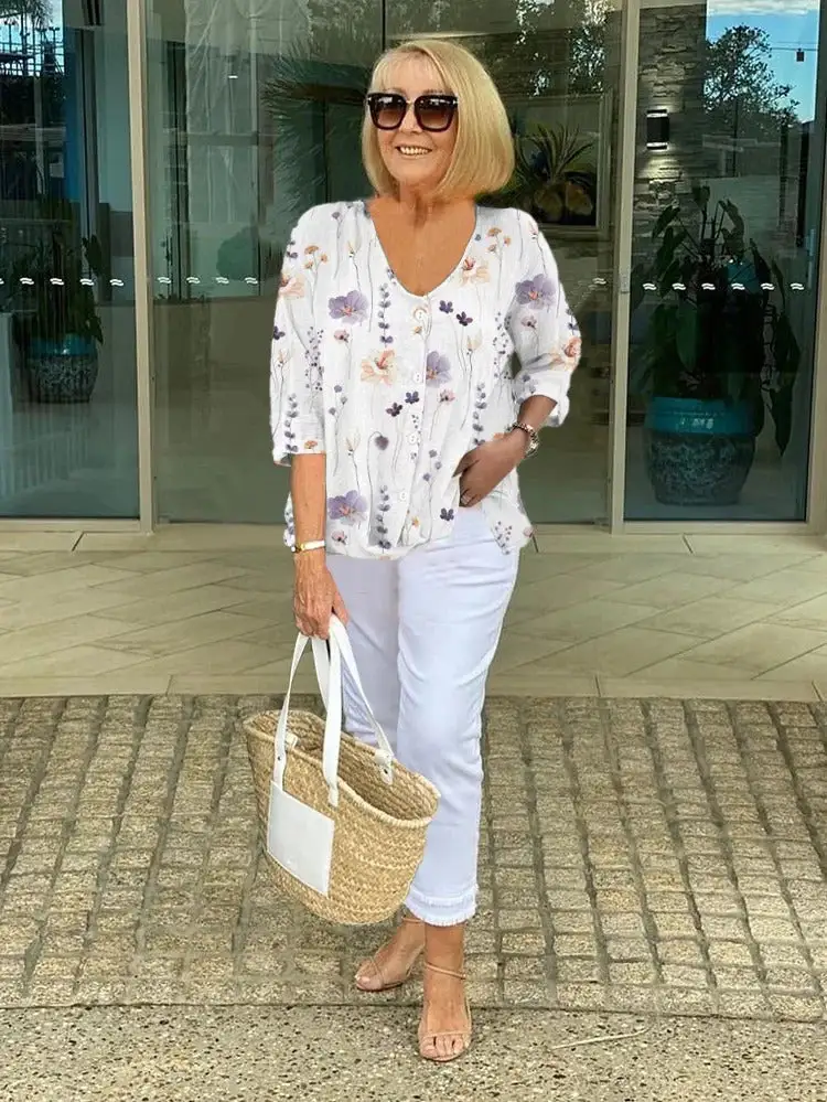  Floral Soft Blouse