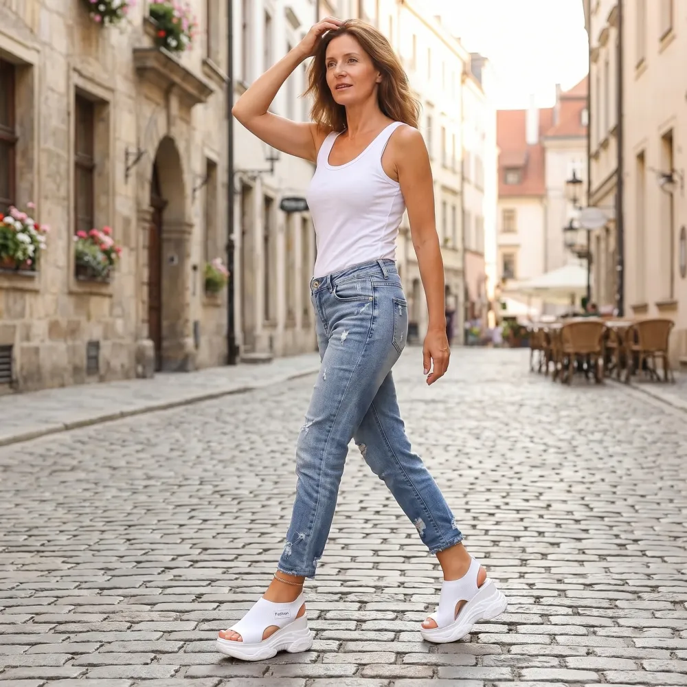 Soft Lightweight Wedge Sandals