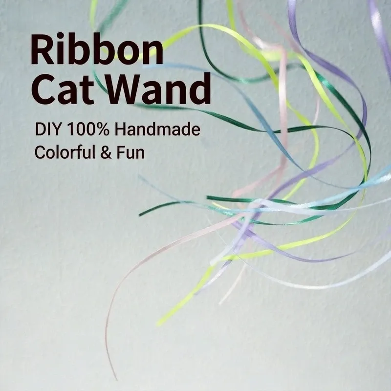 Cat Teaser Wand Cotton Rope Cat Toy Interactive Cat Play Toy Mainan Kucing