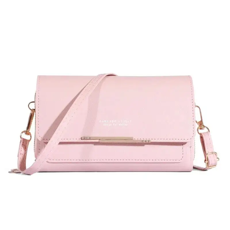 Modern Korean: Large-Capacity Halter Shoulder Bag with Card Pouch