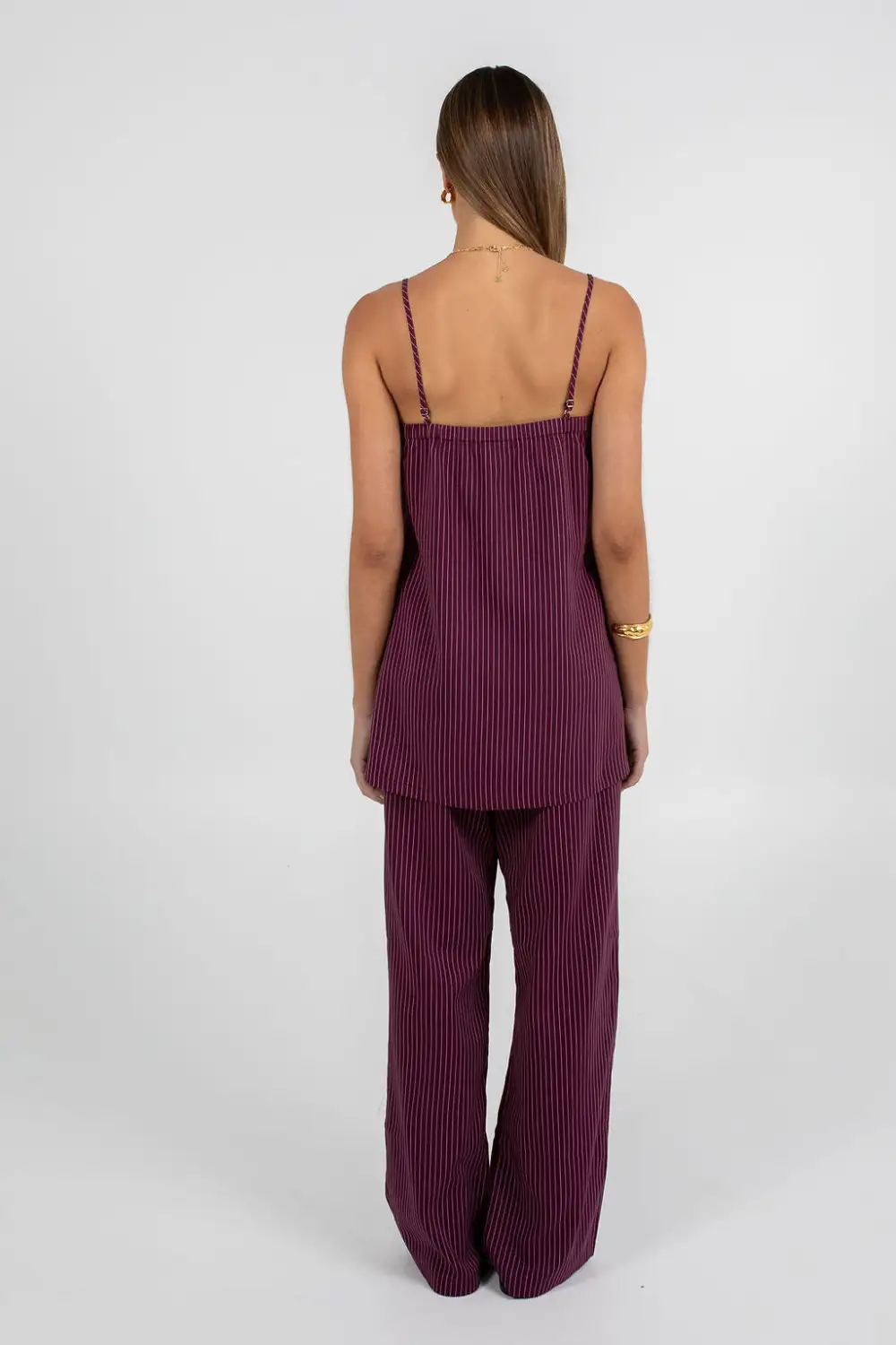 Pinstripe Sleeveless Top