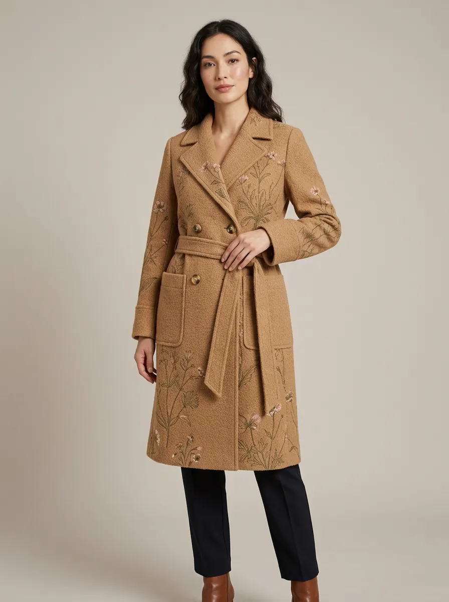 Women's Floral Embroidered Coat
