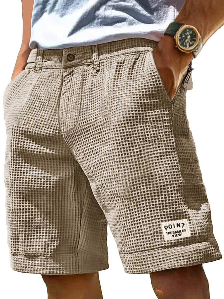 Textured Knit Pocket Shorts