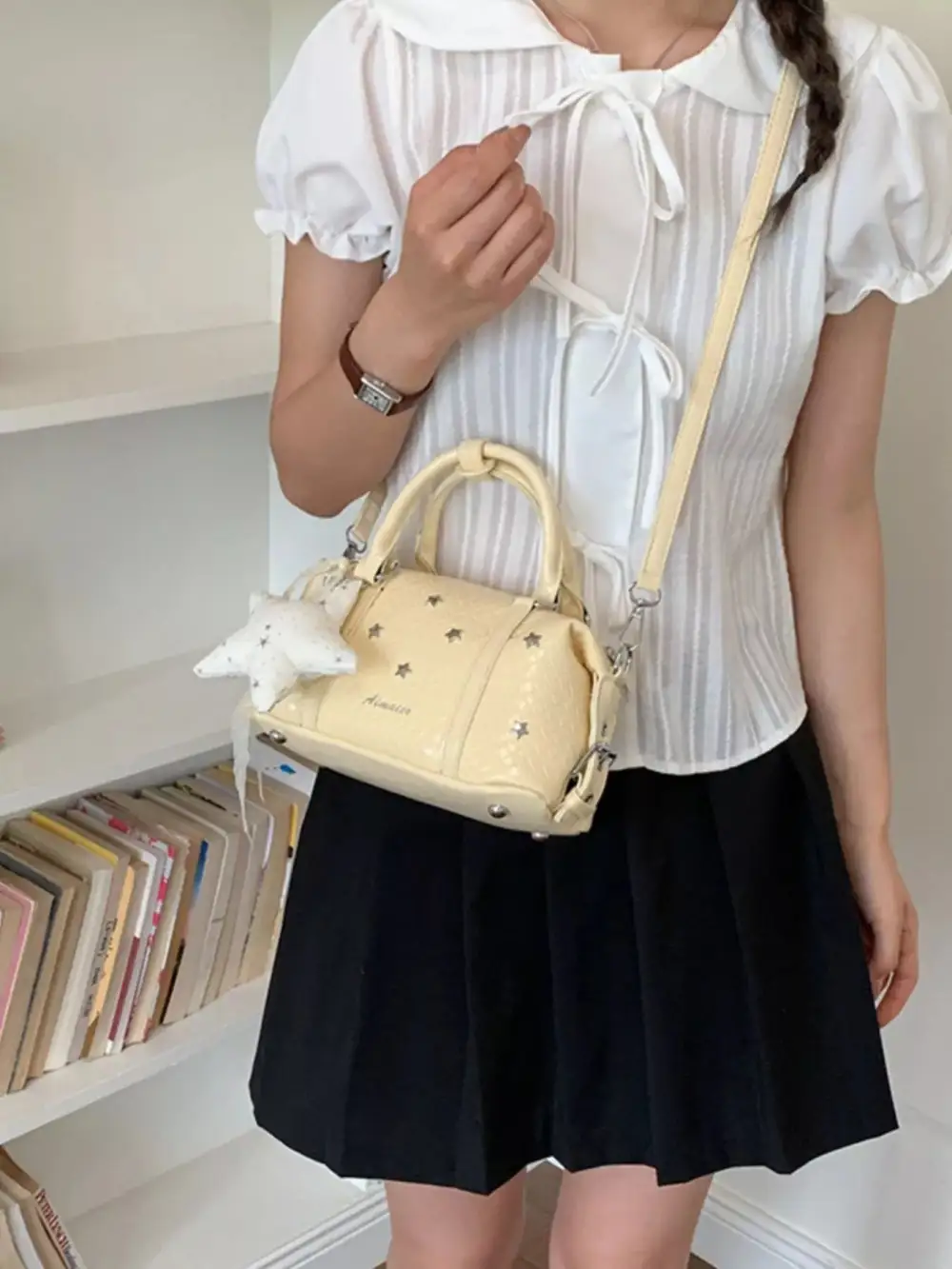 Women's Star-Embellished Crossbody Bag