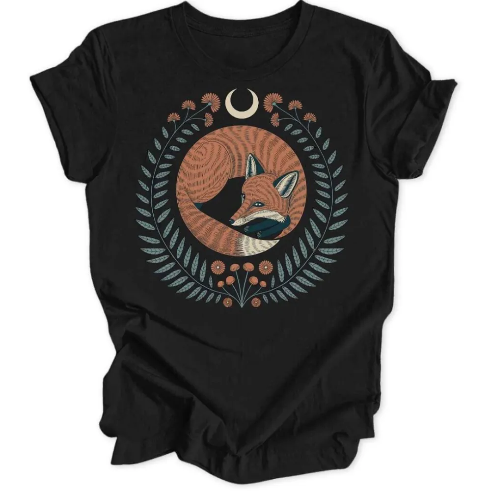 Folk Art Fox Unisex T-Shirt