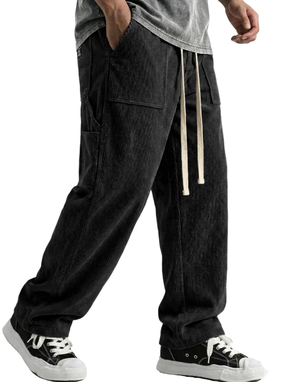 Relaxed Corduroy Pocket Trousers