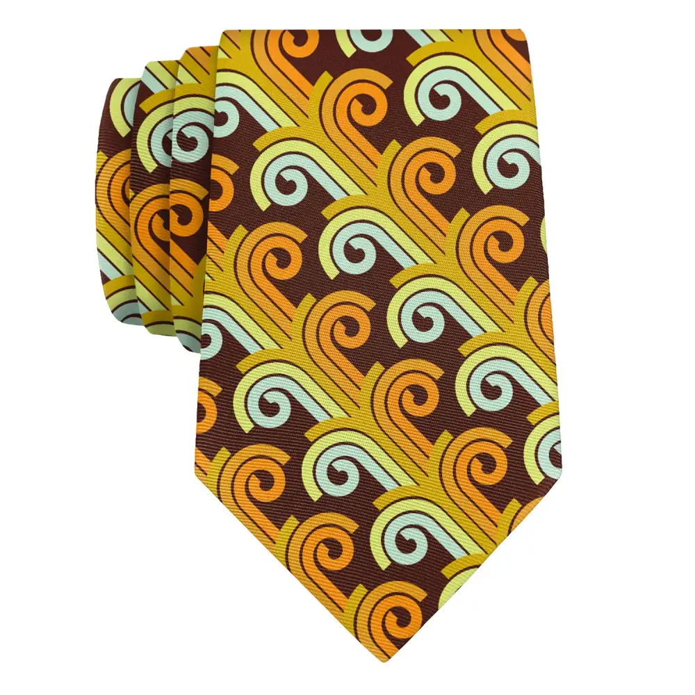 Refined Retro Motif Necktie