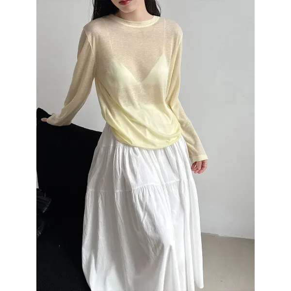 Thin Loose Long Sleeve T-Shirt
