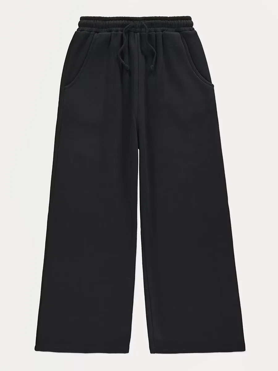 Black Wide Leg Joggers