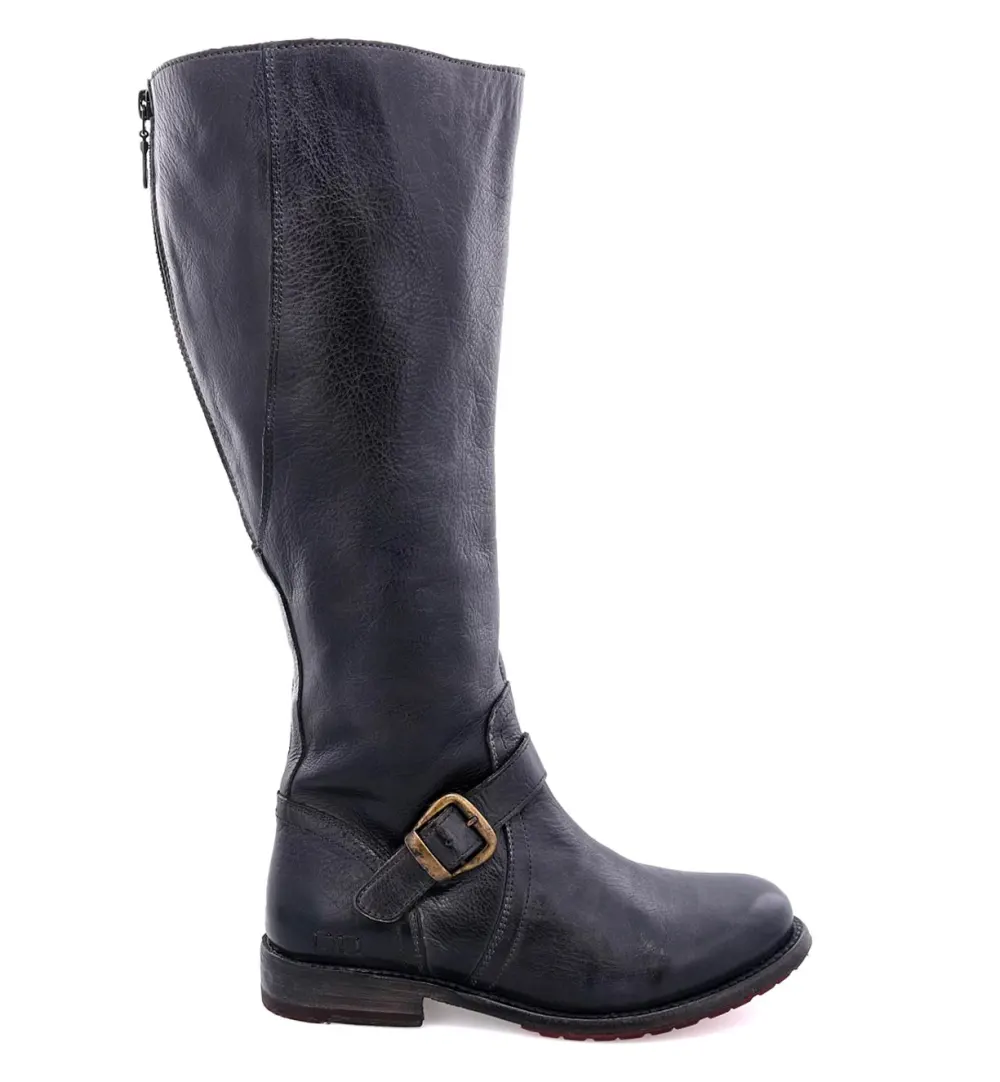 Buckled Layered Wide-Calf Tall Boots