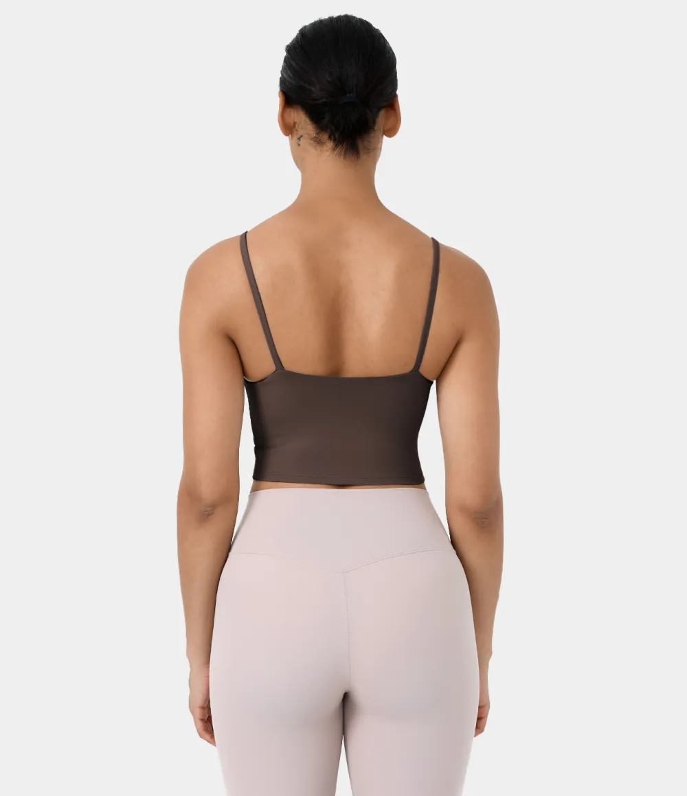 Basic Padded Workout Cropped Tank Top