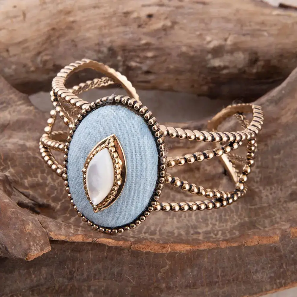 Mother Of Pearl Pearl Bronze Bracelet