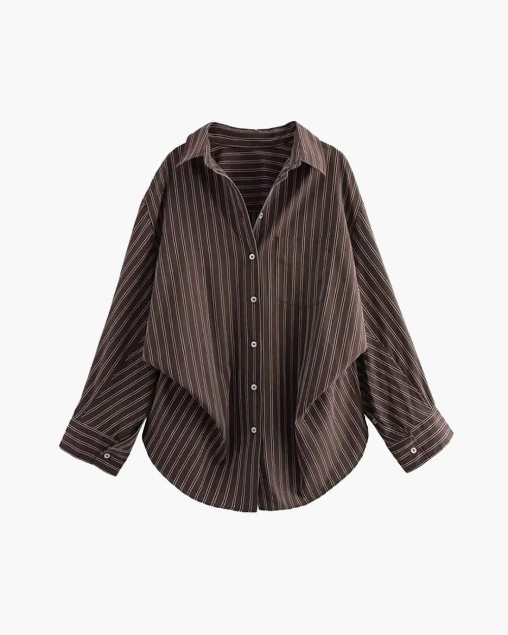 Bat-Sleeve Striped Shirt