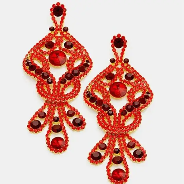 Rhinestone Abstract Earrings
