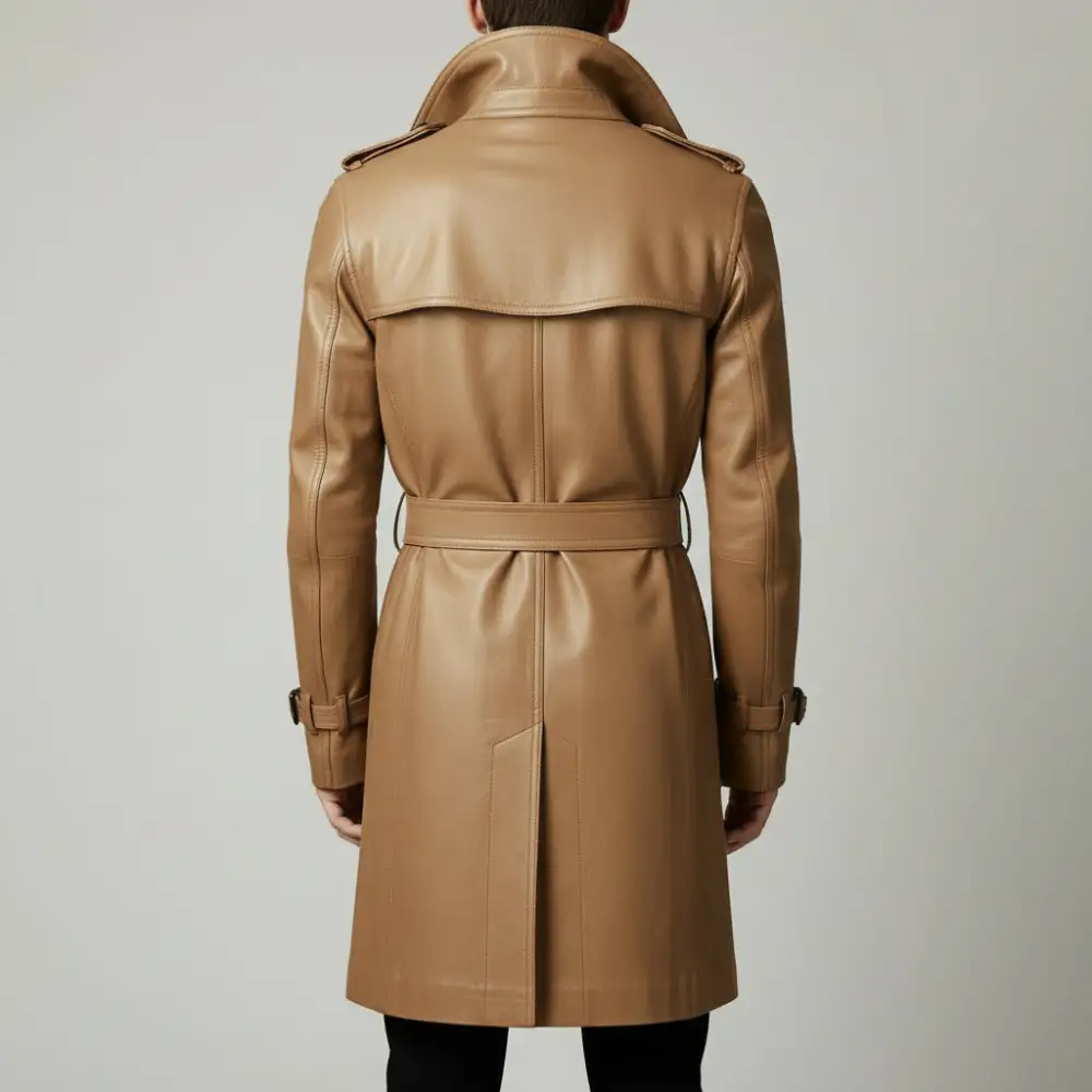Classic Cowhide Belted Coat
