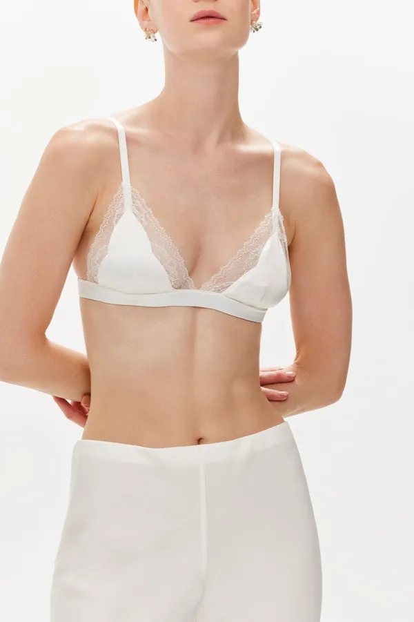 Refined Satin Soft-Cup Triangle Bra
