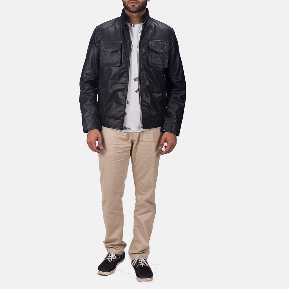 Men's Bold Profile Leather Jacket