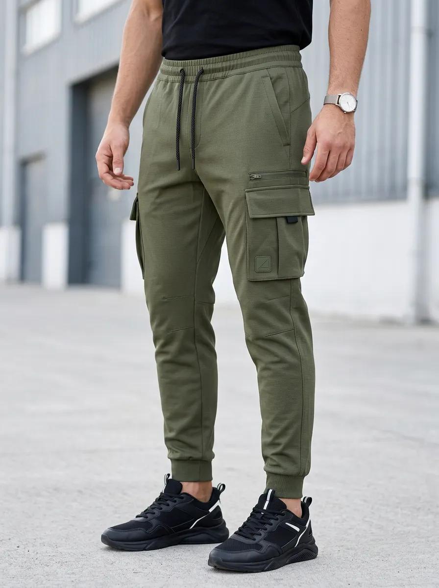 Active Multi Pocket Profile Men's Cargo Jogger Pants