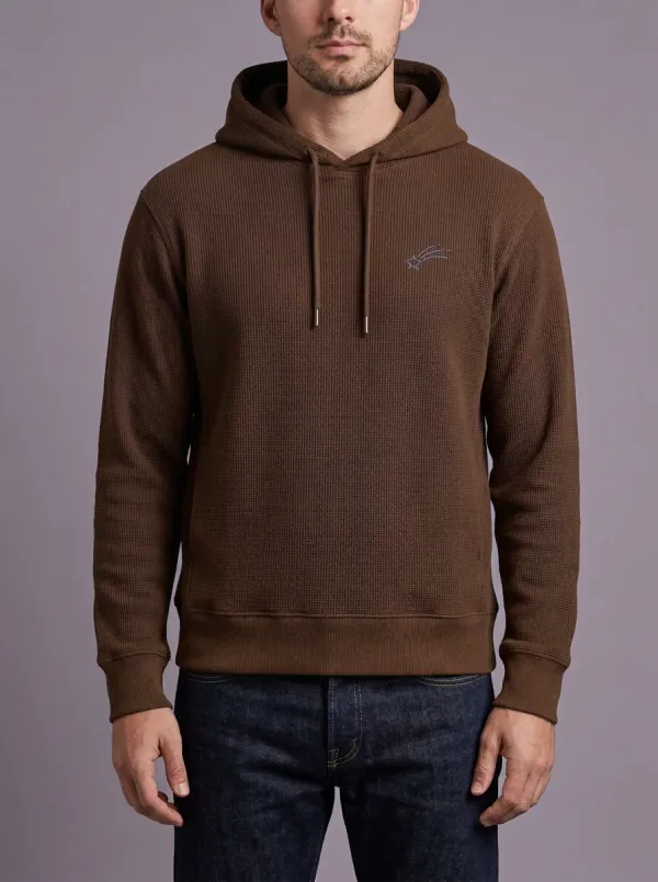 Men's Shooting Star Graphic Waffle-Knit Pullover Hoodie