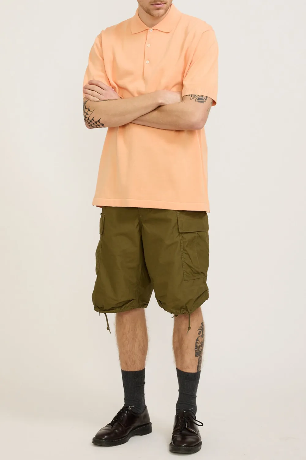 Knit Polo Orange