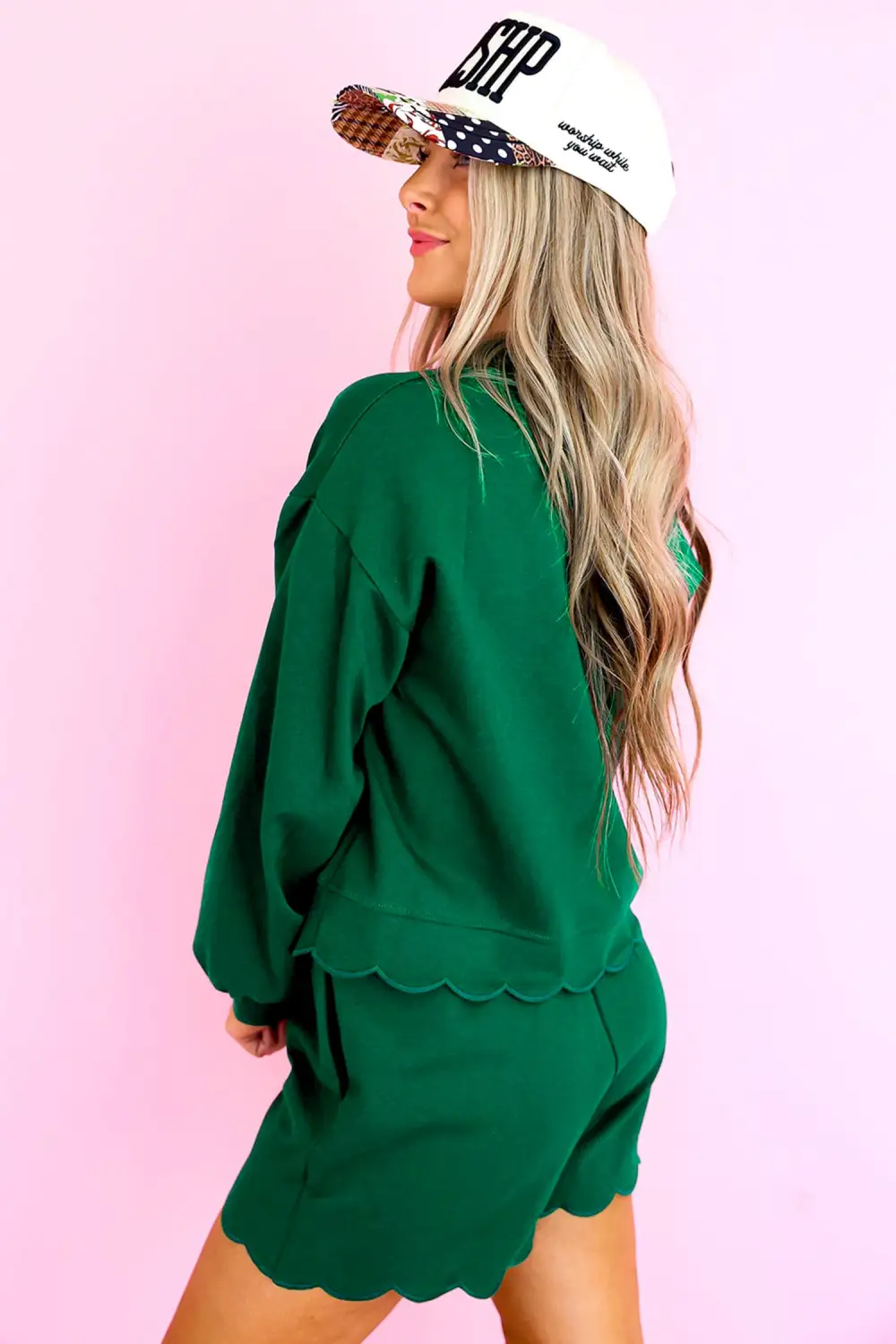 Button Pullover Relaxed Shorts Lounge Set Layer